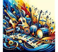 Jigsaw Puzzles 35 Pieces for Adults, Musical Instruments 35 Piece Jigsaw Puzzles for Adults 12x12inch, Fun Educational Puzzle Games, Beautiful Decoration Puzzle