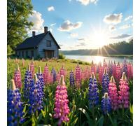 Jigsaw Puzzles 35 Pieces for Adults, River House 35 Piece Jigsaw Puzzles for Adults 12x12inch, Fun Educational Puzzle Games, Beautiful Decoration Puzzle