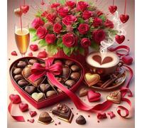 Jigsaw Puzzles 500 Pieces for Adults, Fun Challenging & Brainteasing Jigsaw Puzzles for Adults 500 Piece Puzzle Educational Games Home Decoration Puzzle(Valentine's Day Roses)