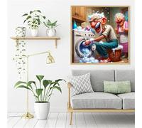 Jigsaw Puzzles 500 Pieces for Adults, Laundry Elderly 500 Piece Jigsaw Puzzles for Adults 18x18inch, Fun Educational Puzzle Games, Beautiful Decoration Puzzle