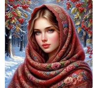 Jigsaw Puzzles 500 Pieces, Jigsaws Red Scarf Girl 500 Piece Jigsaw Puzzles for Adults, Challenge High Difficulty Family Puzzle Game 45x45cm/18x18inch