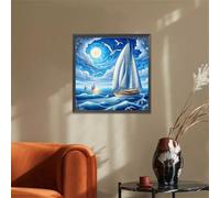 Jigsaw Puzzles 70 Pieces for Adults, Boat Sea 70 Piece Jigsaw Puzzles for Adults 18x18inch, Fun Educational Puzzle Games, Beautiful Decoration Puzzle