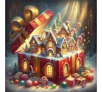 Jigsaw Puzzles 70 Pieces for Adults, Candy House 70 Piece Jigsaw Puzzles for Adults 18x18inch, Fun Educational Puzzle Games, Beautiful Decoration Puzzle