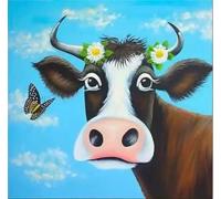 Jigsaw Puzzles 70 Pieces for Adults, Cow Sky 70 Piece Jigsaw Puzzles for Adults 18x18inch, Fun Educational Puzzle Games, Beautiful Decoration Puzzle