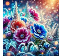 Jigsaw Puzzles 70 Pieces for Adults, Frost Flowers 70 Piece Jigsaw Puzzles for Adults 18x18inch, Fun Educational Puzzle Games, Beautiful Decoration Puzzle