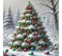 Jigsaw Puzzles 70 Pieces for Adults, Green Christmas Tree 70 Piece Jigsaw Puzzles for Adults 18x18inch, Fun Educational Puzzle Games, Beautiful Decoration Puzzle