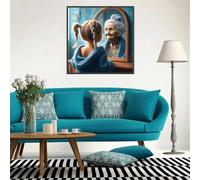 Jigsaw Puzzles 70 Pieces for Adults, Mirror Girl 70 Piece Jigsaw Puzzles for Adults 18x18inch, Fun Educational Puzzle Games, Beautiful Decoration Puzzle