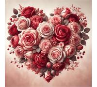 Jigsaw Puzzles 70 Pieces for Adults, Romantic Floral Heart 70 Piece Jigsaw Puzzles for Adults 18x18inch, Fun Educational Puzzle Games, Beautiful Decoration Puzzle