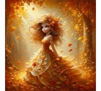 Jigsaw Puzzles 90 Pieces for Adults, Fun Challenging & Brainteasing Jigsaw Puzzles for Adults 90 Piece Puzzle Educational Games Home Decoration Puzzle(Princess Falling Leaves)