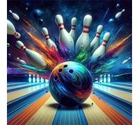 Jigsaw Puzzles 90 Pieces for Adults, Fun Challenging & Brainteasing Jigsaw Puzzles for Adults 90 Piece Puzzle Educational Games Home Decoration Puzzle(Bowling Sport)