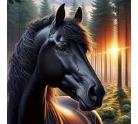 Jigsaw Puzzles 90 Pieces, Jigsaws Jungle Dark Horse 90 Piece Jigsaw Puzzles for Adults, Challenge High Difficulty Family Puzzle Game 30x30cm/12x12inch