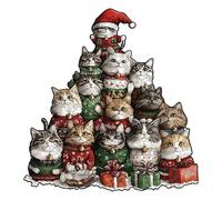 Jigsaw Puzzles,Decorative Animal Cat Design,194-piece Animal Cat Design Puzzles for Adults | Funny Present for Men Women Boys Girls Youth Teens Husband Son Daughter Family Friends