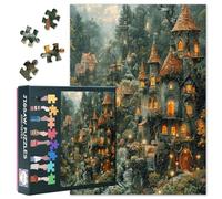 Jigsaw Puzzles Fantasía Paisaje - Puzzle de 1000 piezas para adultos, cuentos de hadas, castillo de bosque desafiantes rompecabezas (70 x 50 cm), noche de juego familiar y decoración del hogar (serie