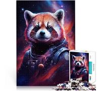 Jigsaw Puzzles for Adult Space Astronaut Red Panda 1000 Piezas Adult Jigsaw Puzzle 10.27 in x 14.96 in Cardboard Puzzles for Adults Gifts Cartoon Jigsaw Puzzle