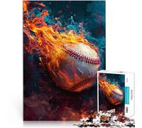 Jigsaw Puzzles for Adults 1000 Abstract Baseball Flames Suitable for Ages 14 and up Each Piece is Unique - Fun and challenging Game for The Whole Family It is Ideal as a Gift for The Whole Family。