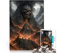 Jigsaw Puzzles for Adults 1000 Piece Hell Landscape Skull Pyramid Made of Cardboard,for Age 14 Years and Over Vacation at Home: Killing Time Offered as Gifts for The Whole Family。Size:50x75cm