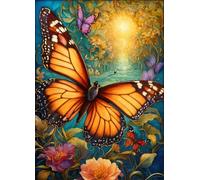 Jigsaw Puzzles For Adults 150 Pieces Flower Butterfly, Challenging Jigsaw Puzzles 150 Pieces 14x10inch, Educational Game, Fun Activity for Home, for Puzzle Lovers