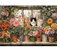 Jigsaw Puzzles For Adults 3000 Pieces Plant Cat, Challenging Jigsaw Puzzles 3000 Pieces 48x32inch, Educational Game, Fun Activity for Home, for Puzzle Lovers