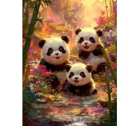 Jigsaw Puzzles For Adults 3000 Pieces Sunshine Pandas, Challenging Jigsaw Puzzles 3000 Pieces 48x32inch, Educational Game, Fun Activity for Home, for Puzzle Lovers