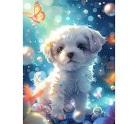 Jigsaw Puzzles For Adults 500 Pieces Pearl Dog, Challenging Jigsaw Puzzles 500 Pieces 20x15inch, Educational Game, Fun Activity for Home, for Puzzle Lovers