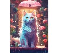 Jigsaw Puzzles For Adults 70 Pieces Carnation Cat, Challenging Jigsaw Puzzles 70 Pieces 14x10inch, Educational Game, Fun Activity for Home, for Puzzle Lovers