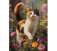Jigsaw Puzzles For Adults 70 Pieces Cat Garden, Challenging Jigsaw Puzzles 70 Pieces 14x10inch, Educational Game, Fun Activity for Home, for Puzzle Lovers