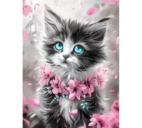 Jigsaw Puzzles for Adults Gato Rosa Negro Jigsaw Puzzles for Adults 1500,Family Educational Puzzle Game Creative Puzzle for Adult Kids for Home Decoration and Birthday Gifts