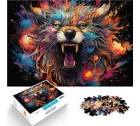 Jigsaw Puzzles for Adults Kids Angry Wolf 1000 Piece Jigsaw Puzzle Game 10.27 in x 14.96 in Cardboard Puzzles for Adults & Kids Age 14 Up Great Gifts for Christmas