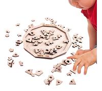 Jigsaw Puzzles, Wooden Irregular Educational Toys, Shape Jigsaw Puzzles with Frame, for Adults, Kids, Girls, Travel, Birthday, Holiday, Home, Airplane, Car Trips, Waiting Room, Preschool, Party, Fun