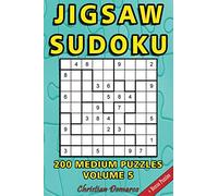 Jigsaw Sudoku: 200 Medium Jigsaw Sudoku Puzzles Volume 5