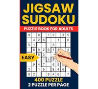 Jigsaw Sudoku Puzzle Book - 400 Easy Irregular Sudoku Puzzles: Beginner-Friendly Logic Puzzle Book for Adults - 2 Puzzles Per Page