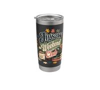 Jigsaw Weekend Club Puzzle Café Vaso térmico de acero inoxidable de doble pared