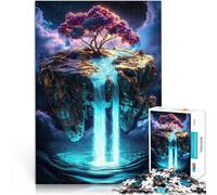 Jigsaws 1000 Pieces for Adults Floating Island Waterfall for and from 14 Years and Over Difficult to Complete but Fun and Humorous Fun at Home Activities, Birthday Present,Travel Gifts。
