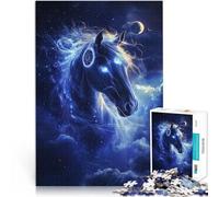 Jigsaws 1000 Pieces for Adults Sacred Horse Made of Cardboard,for Age 14+ with Completely interconnected Pieces of Random Shape Fun Activities at Home, Birthday Gifts, Travel Gifts,。Size:50x75cm