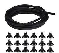 JIH - Tubo de Aire con ventosas para acuarios, terrarios, 25 pies, Color Negro