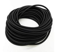 JIH Tubo flexible para acuario, estándar de 3/16 pulgadas, negro con conectores de plástico negro para pecera, terrarios e hidropónicos (J-50 pies)