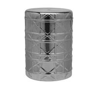 JIHAJU Mesa Decorativa cerámica, Taburete jardín Redondo, Soporte Tambor esmaltado Premium, Soporte Plantas, Taburete tocador for salón Dormitorio balcón terraza Entrada(Silver H)