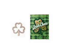 JIHFOHHA Big Lucky Clover - Troquel de corte de hojas de trébol del día de San Patricio, plantillas de metal para álbumes de recortes, álbumes de fotos, decoración de tarjetas de papel en relieve