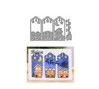 JIHFOHHA Troquel de corte nocturno de Nochebuena, troqueles de metal para manualidades, álbumes de recortes, papel decorativo, manualidades