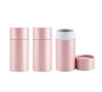 JIHUOO 5 recipientes redondos de cartón vacíos tarros de papel para aceites esenciales, caja de embalaje de regalo, tubo de cartón con tapas para embalaje de 30 ml