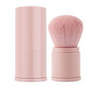 Jiimhte Brocha para polvo facial, brocha de polvo prensado retráctil, pequeña herramienta de maquillaje para rubor, sombra de ojos, aplicador cosmético de base