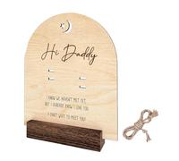 Jiimhte Letrero de madera para anuncio de embarazo, ideas de anuncio de de bebé, anuncio de embarazo para papá, lindas ideas de anuncio de bebé con base y cuerda