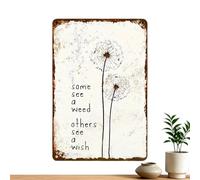 Jiimhte Letreros Metálicos Vintage | Flores de Buenos Deseos - Cartel Metálico Decorativo de Pared - para Hogar Salón Dormitorio Baño Apartamento Escuela Hotel Cumpleaños Inauguración y
