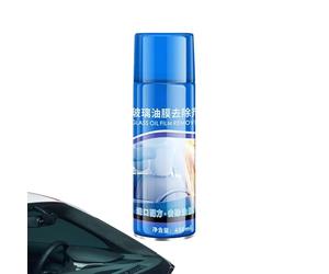 Jiimhte Limpiador de Parabrisas de Coche,Limpiacristales Anti lluvia Y Anti vaho Con Esponja Y Toalla Para Eliminar Grasa | Espuma Limpiadora Antivaho de 450 ml para Coche, Auto, Furgoneta, Camión o