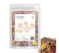 Jiimhte Ropa de Cama para Conejos | 100 g de Lecho Natural de Flores Secas Que Controla Olores,Decoración para hábitats de Animales pequeños,para Jerbos Conejera Jaula Tanque Hogar Cama Sueño Juego