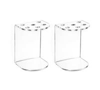 jiingekk 2 soportes acrílicos para tijeras con 6 ranuras, organizadores de herramientas de peluquería, peine de escritorio, estante de almacenamiento, peines de escritorio y soporte para tijeras