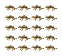 jiingekk 20 dijes de animales para pulseras y llaveros, colgantes de leopardo, accesorios resistentes al deslustre, collar colgante hecho a mano, talla única, como se describe, como se describe