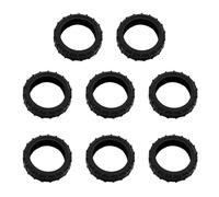 jiingekk 8 fundas protectoras para ruedas de equipaje, protección para compartimento de maleta, Black, One Size