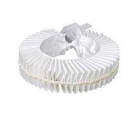 jiingekk Accesorio de disfraz histórico, cuello desmontable, cuello colonial para renacimientos y actuaciones teatrales, cuello desmontable, blanco, Talla única