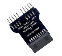jiingekk Adaptador de placa base de 19 pines a 2 x 9 pines, diseño Plug & Play para control de ventilador de refrigeración y dispositivos periféricos, divisor de expansión USB